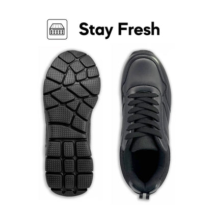 ABARO 2855 Mugwort Insole Super Comfy/School Shoes/Kasut Sekolah Hitam