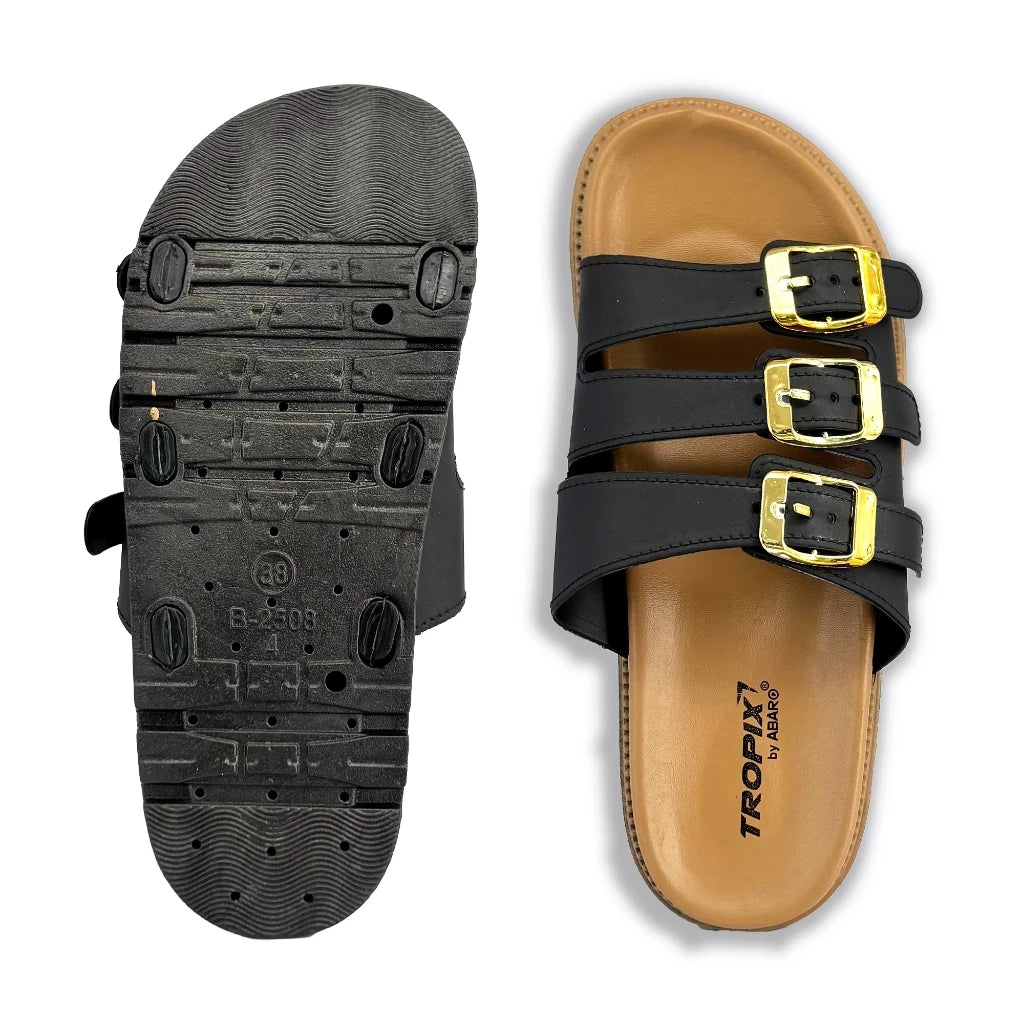 [ONLINE EXCLUSIVE] ABARO Comfy & Stylish 99PSA664K4 TROPIX Durable and Lightweight PVC /Women Slipper/Sandal Perempuan