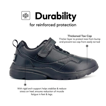 ABARO NameTech 2816N School Shoes Black Name Your Shoes/Kasut Sekolah Hitam/Kasut Budak/??