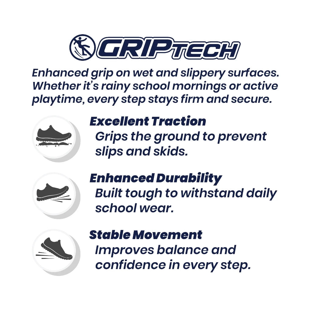 ABARO NameTech + GripTech 2333N School Shoes Name Your Shoes/PVC+Rubber Outsole/Kasut Sekolah Hitam/Kasut Unisex/??