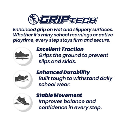 ABARO NameTech + GripTech 2333N School Shoes Name Your Shoes/PVC+Rubber Outsole/Kasut Sekolah Hitam/Kasut Unisex/??