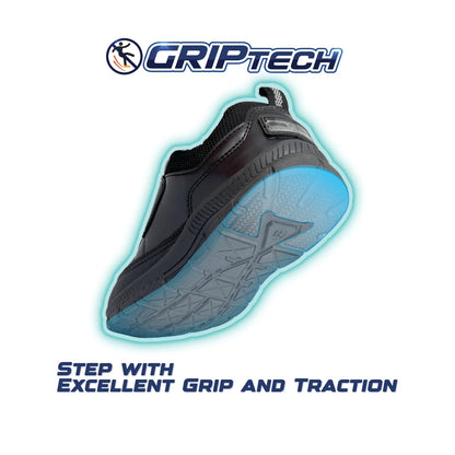 ABARO GripTech + HideTech H2279N Hidden GPS Pocket School Shoes/Kasut Unisex/Kasut Tulis Nama