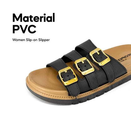 [ONLINE EXCLUSIVE] ABARO Comfy & Stylish 99PSA664K4 TROPIX Durable and Lightweight PVC /Women Slipper/Sandal Perempuan