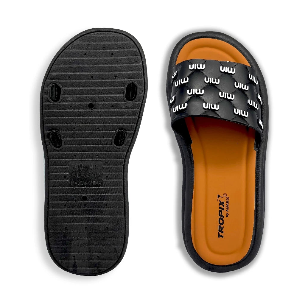 [ONLINE EXCLUSIVE] ABARO Comfy & Stylish 99PSA693N1 TROPIX Durable and Lightweight PVC /Women Slipper/Sandal Perempuan