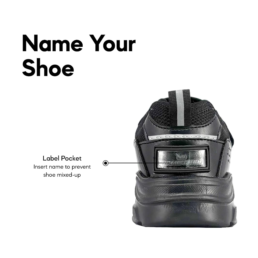 ABARO Breathable Mesh 2817N School Shoes Black Name Your Shoes/Kasut Sekolah Hitam/Kasut Budak/??