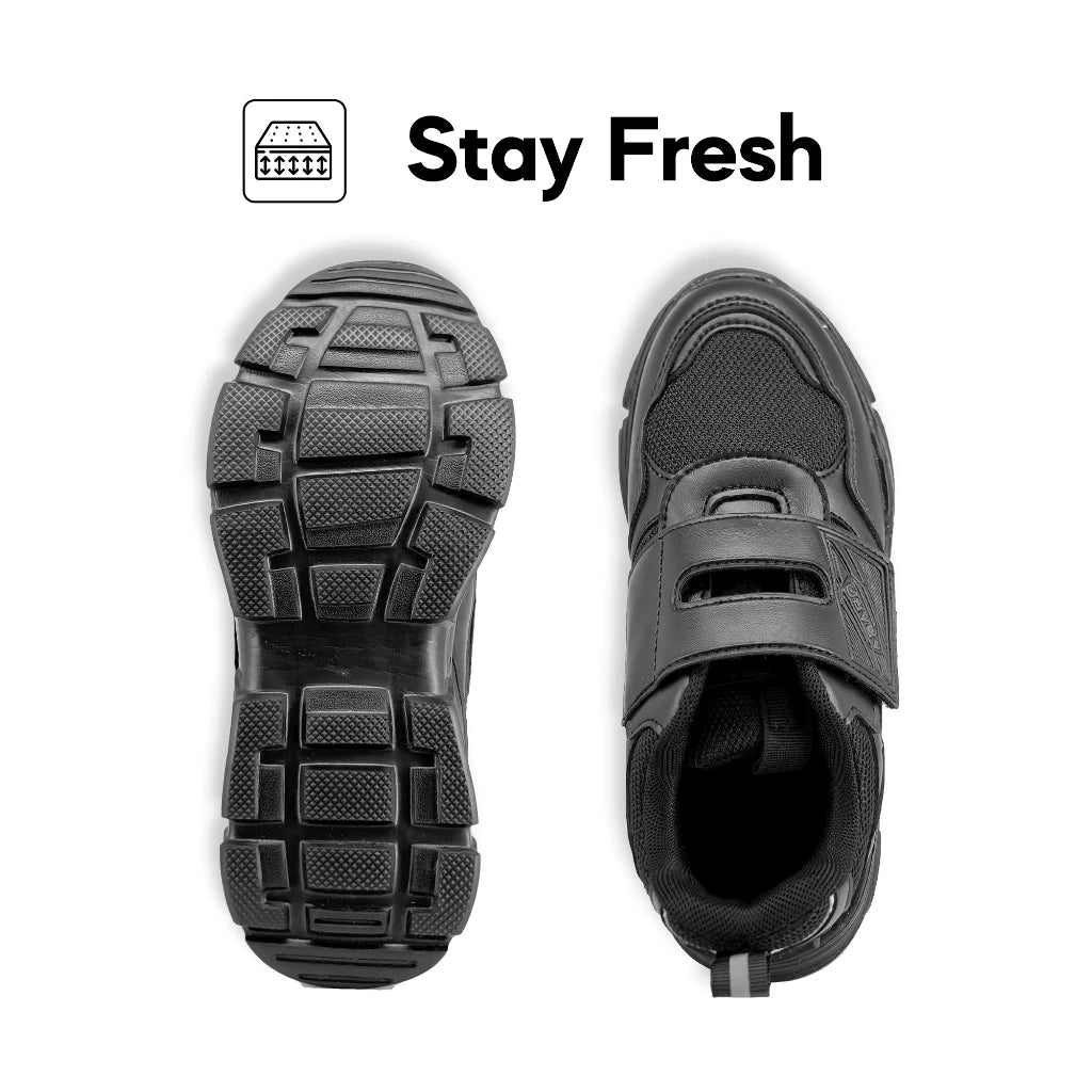 ABARO Breathable Mesh 2817N School Shoes Black Name Your Shoes/Kasut Sekolah Hitam/Kasut Budak/??