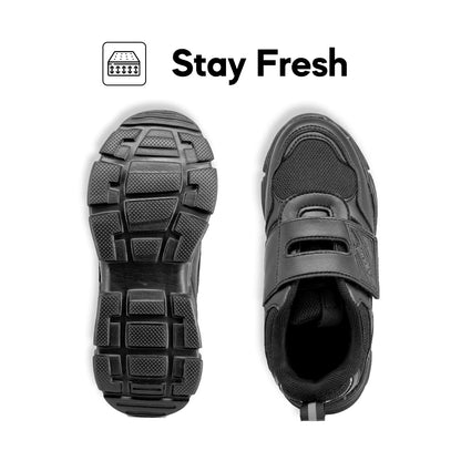 ABARO Breathable Mesh 2817N School Shoes Black Name Your Shoes/Kasut Sekolah Hitam/Kasut Budak/??