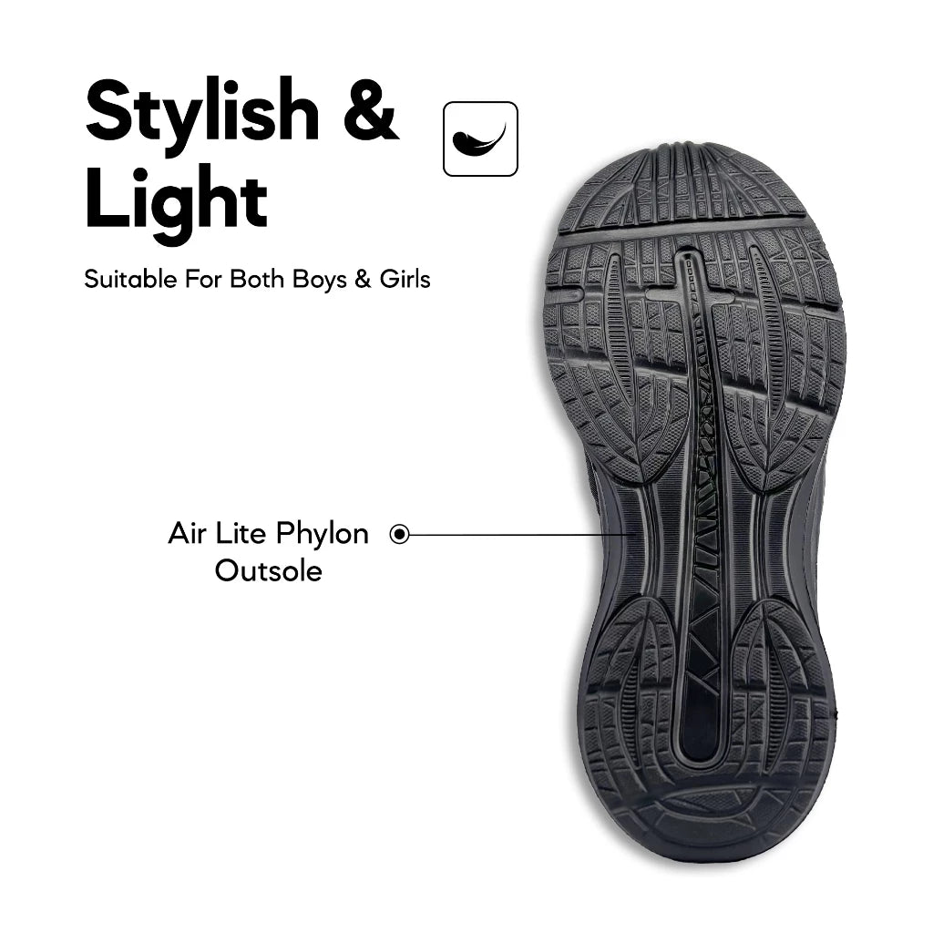 Abaro DryTech W2889N Water Resistant Canvas Shoe/Kasut Kalis Air /School Shoes/Kasut Sekolah Hitam