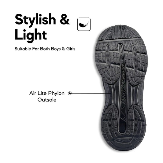 Abaro DryTech W2889N Water Resistant Canvas Shoe/Kasut Kalis Air /School Shoes/Kasut Sekolah Hitam