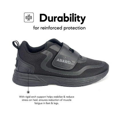 Abaro DryTech + GripTech + NameTech W2331N School Shoes Water Resistant/Name You Shoes/Kasut Sekolah Hitam/Kasut Unisex