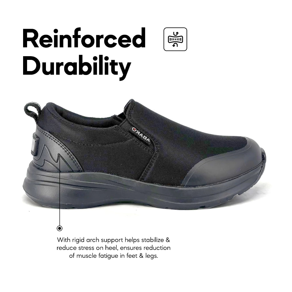 Abaro DryTech W2889N Water Resistant Canvas Shoe/Kasut Kalis Air /School Shoes/Kasut Sekolah Hitam