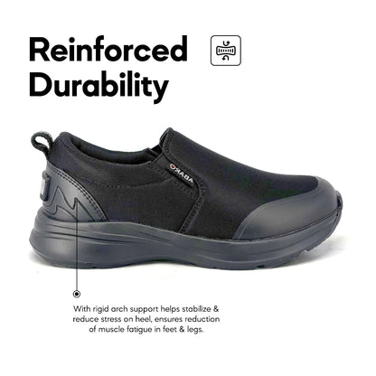 Abaro DryTech W2889N Water Resistant Canvas Shoe/Kasut Kalis Air /School Shoes/Kasut Sekolah Hitam