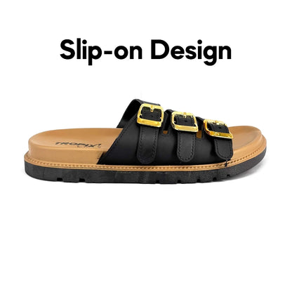 [ONLINE EXCLUSIVE] ABARO Comfy & Stylish 99PSA664K4 TROPIX Durable and Lightweight PVC /Women Slipper/Sandal Perempuan