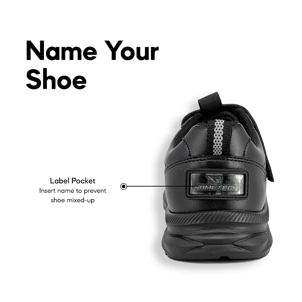ABARO NameTech 2818N School Shoes Black Name Your Shoes/Kasut Sekolah Hitam/Kasut Budak/??