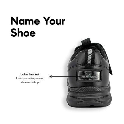 ABARO NameTech 2818N School Shoes Black Name Your Shoes/Kasut Sekolah Hitam/Kasut Budak/??
