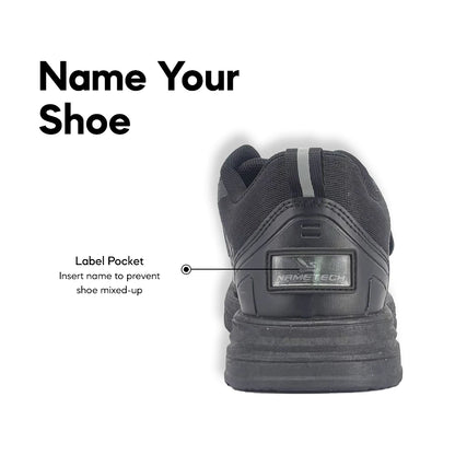 Abaro DryTech + GripTech + NameTech W2331N School Shoes Water Resistant/Name You Shoes/Kasut Sekolah Hitam/Kasut Unisex