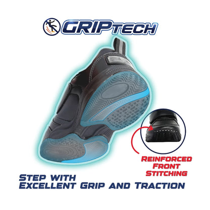 ABARO NameTech + GripTech 2271N School Shoes Black Name Your Shoes/Kasut Sekolah Hitam/Kasut Budak