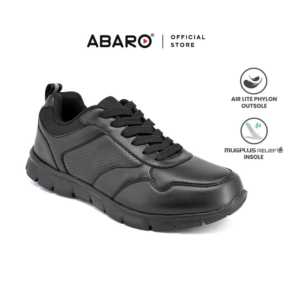 ABARO 2855 Mugwort Insole Super Comfy/School Shoes/Kasut Sekolah Hitam