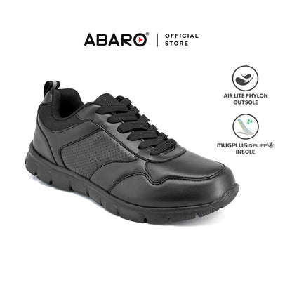 ABARO 2855 Mugwort Insole Super Comfy/School Shoes/Kasut Sekolah Hitam