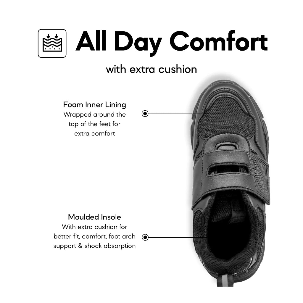 ABARO Breathable Mesh 2817N School Shoes Black Name Your Shoes/Kasut Sekolah Hitam/Kasut Budak/??