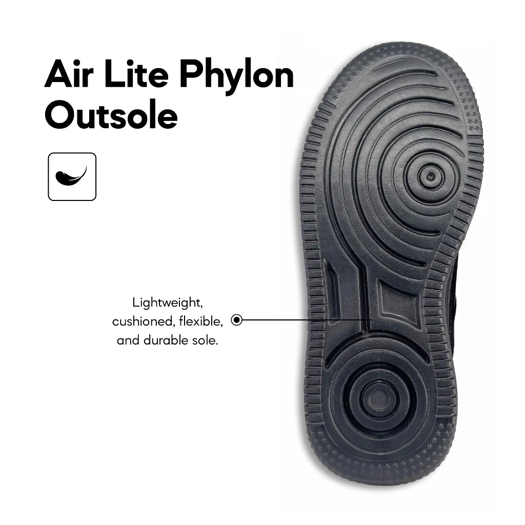 ABARO NameTech 2913N School Shoes Black Name Your Shoes/Kasut Sekolah Hitam/Kasut Budak