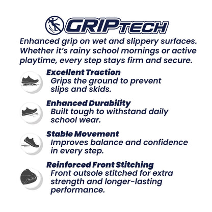 ABARO NameTech + GripTech 2271N School Shoes Black Name Your Shoes/Kasut Sekolah Hitam/Kasut Budak