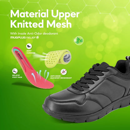 ABARO 2855 Mugwort Insole Super Comfy/School Shoes/Kasut Sekolah Hitam