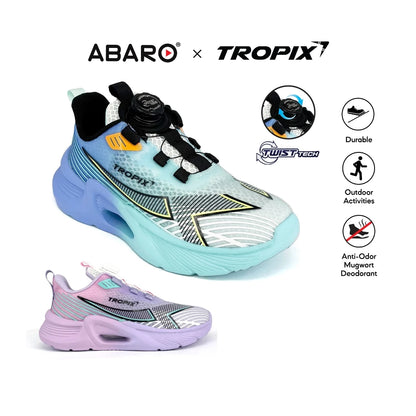 ABARO TwistTech Kids Sport Shoes SPA595AE1T Tropix Kids Sneaker with Mugwort /Running Shoes/Kasut Sukan