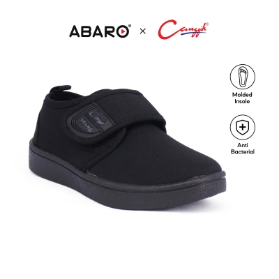 ABARO x CANGGIH 2655ACD Anti-Bacterial Unisex Black School Shoes/Canvas Shoes/Kasut Sekolah Hitam ABARO x CANGGIH 2655ACD Anti-Bacterial Unisex Black School Shoes/Canvas Shoes/Kasut Sekolah Hitam