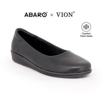 Black PVC Leather Hostel / Uniform / Formal Shoes Ladies FMA650J11