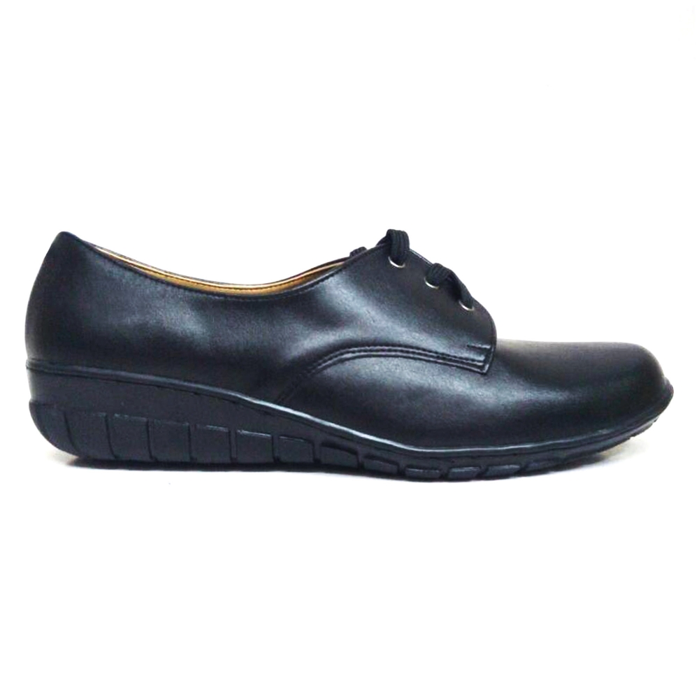 Abaro Black Pvc Leather Formal Shoes Ladies Fm 6563