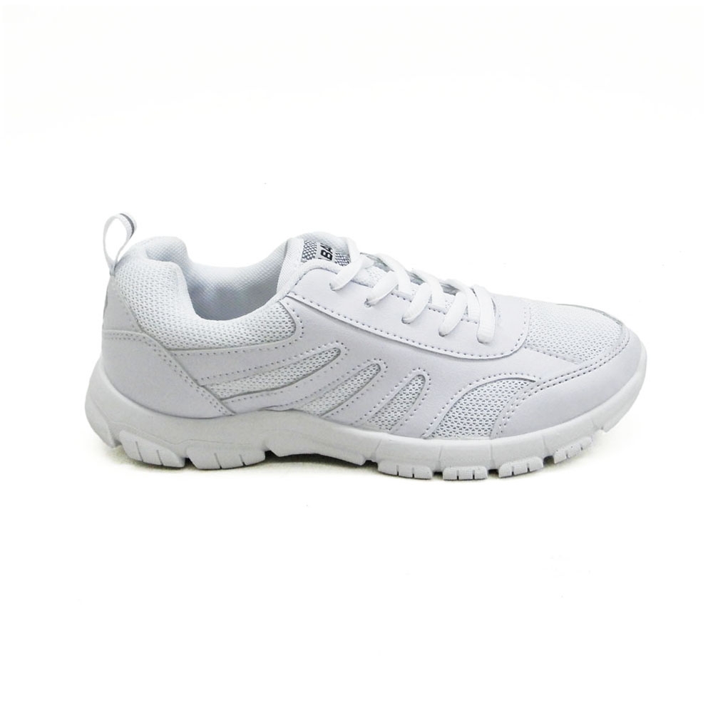 ABARO - White School Shoes Secondary Mesh + PVC Unisex 2233