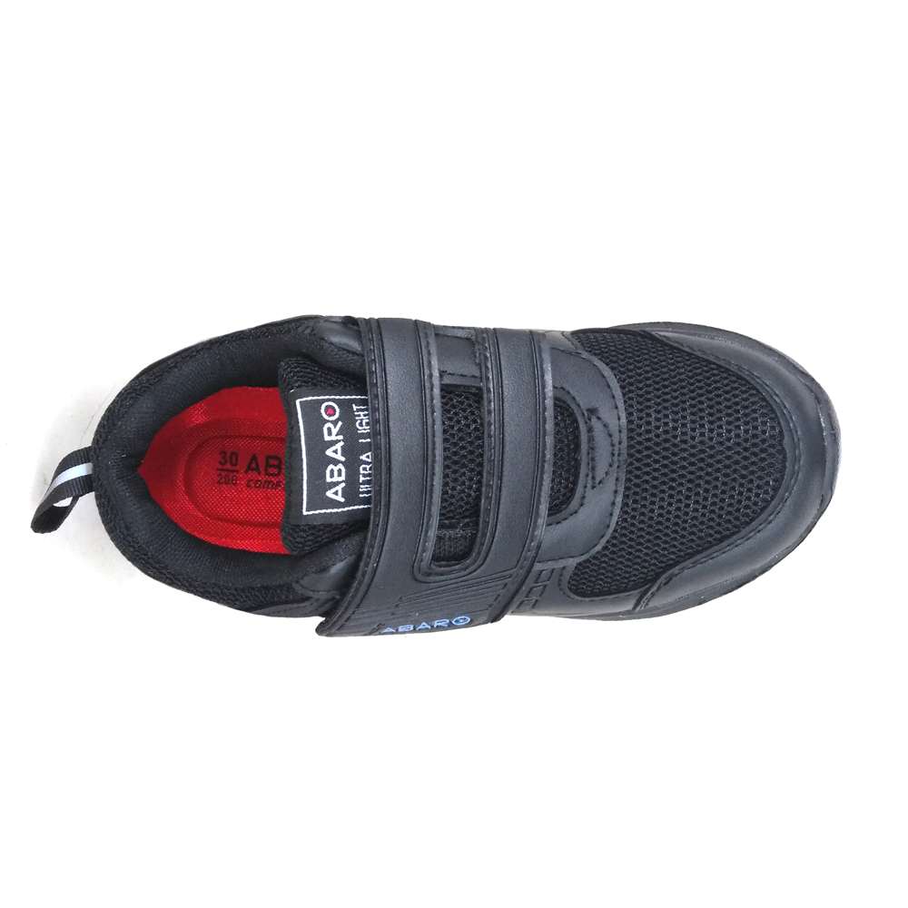 Black School Shoes ABARO 2801 Mesh + Ultra Light EVA Primary/Secondary ...