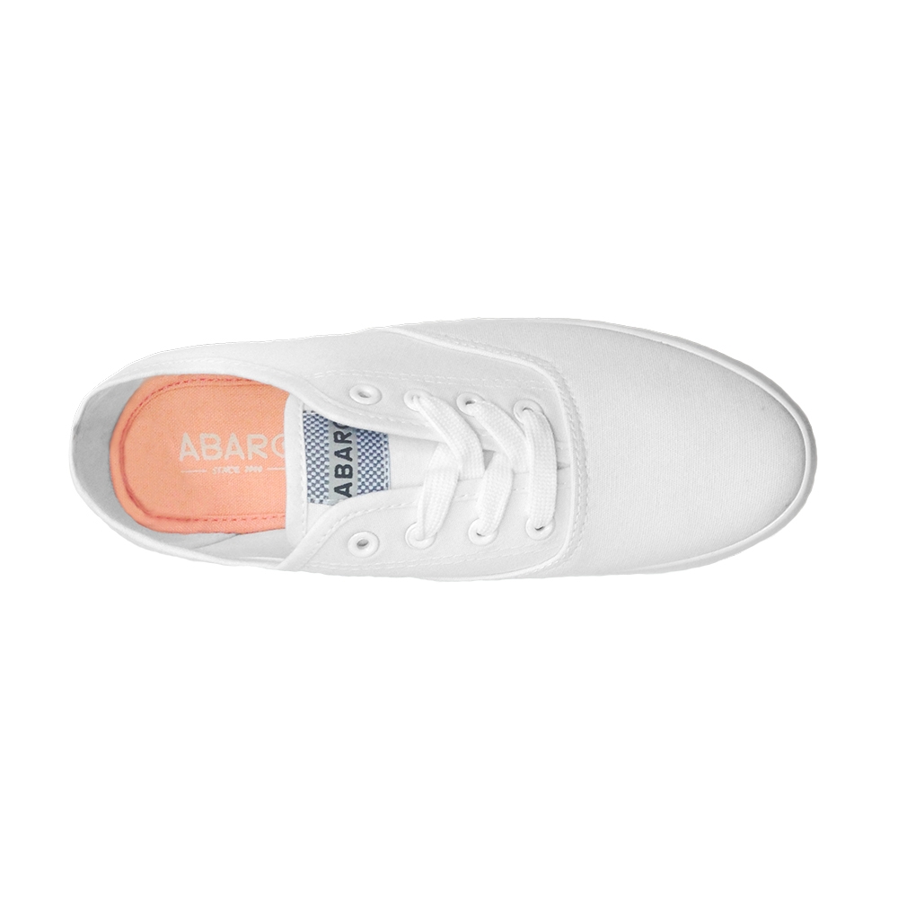 ABARO - White Canvas Secondary School Shoes Ladies 6263