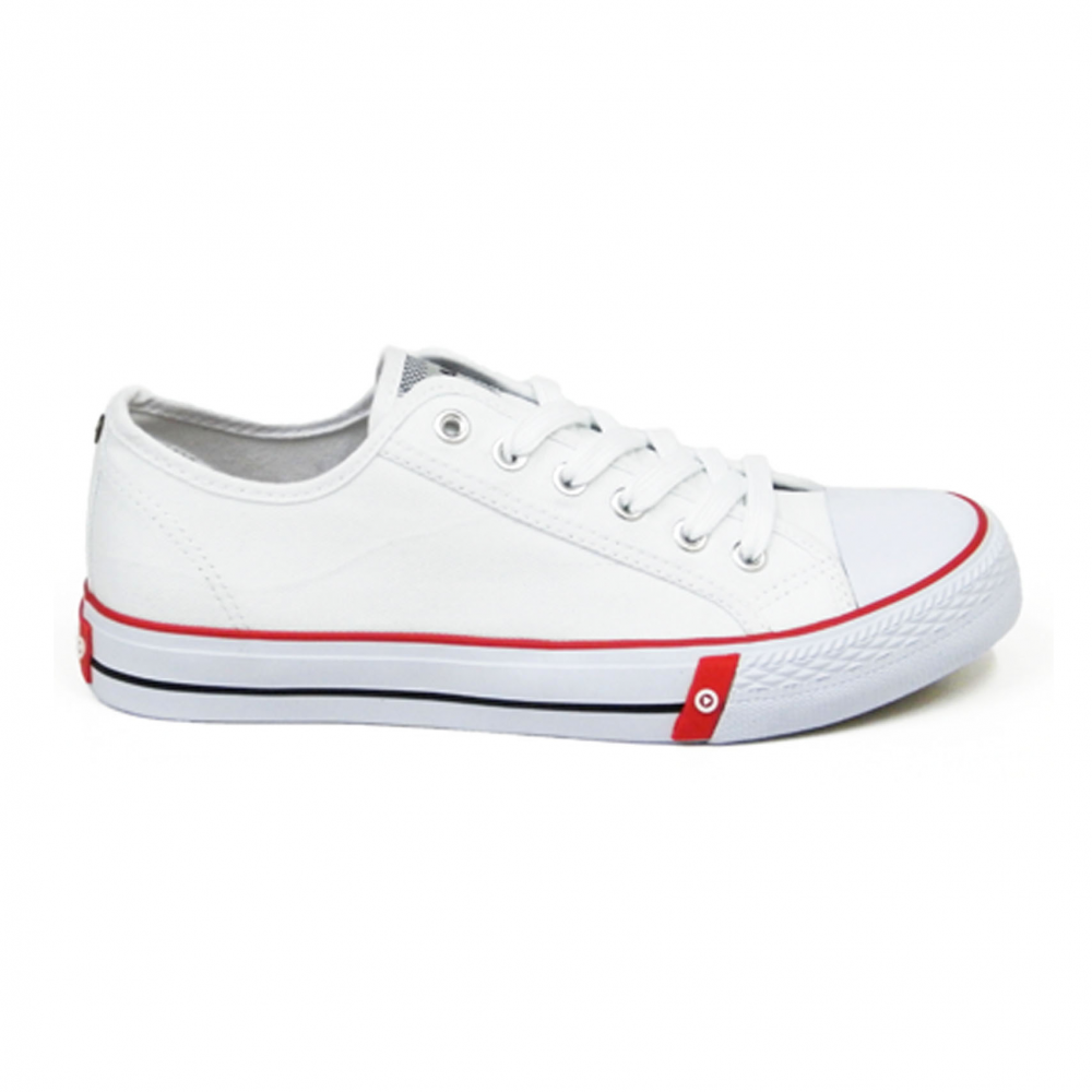 ABARO - White School Shoes Secondary Canvas Unisex 7292