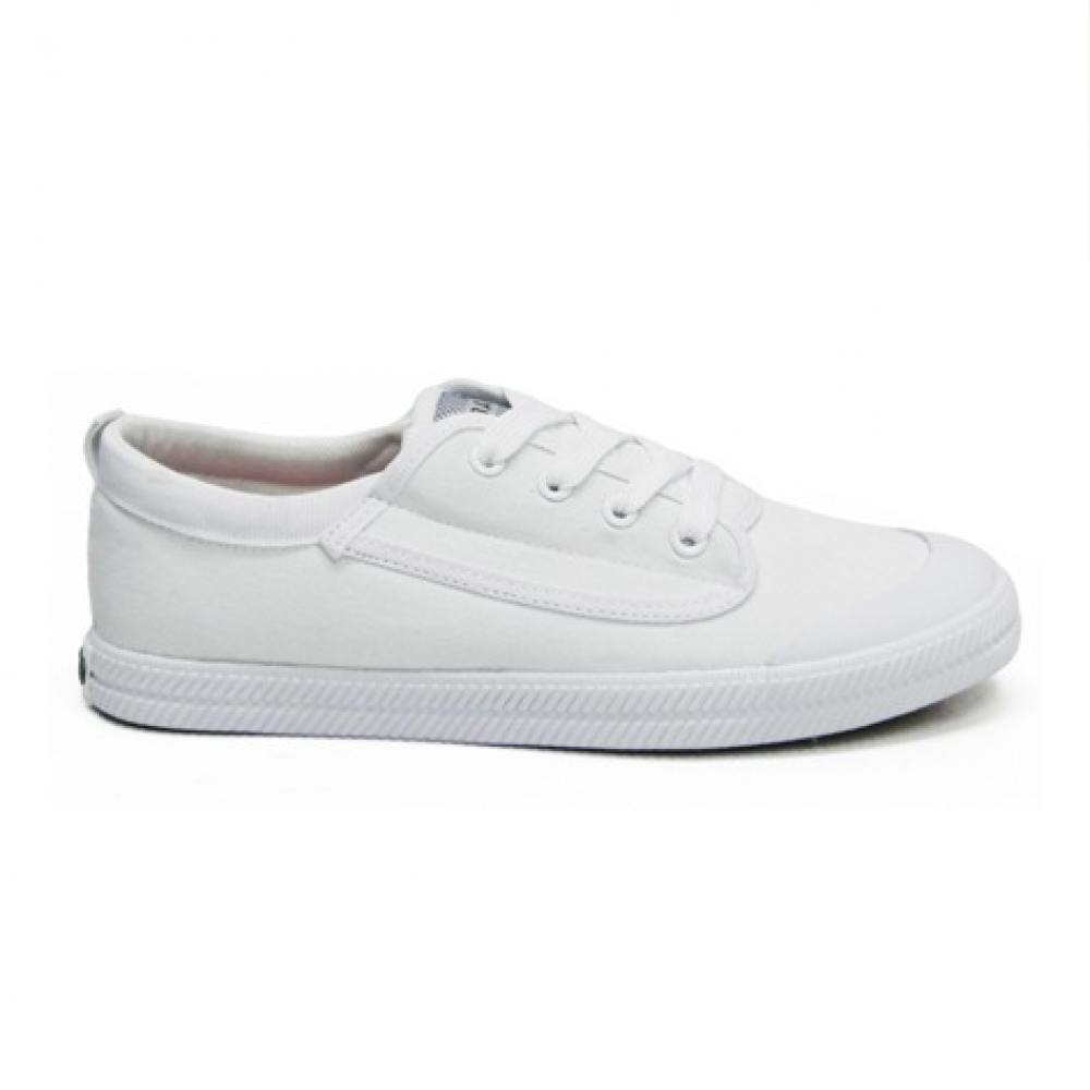 ABARO - White School Shoes Secondary Canvas Unisex 7768