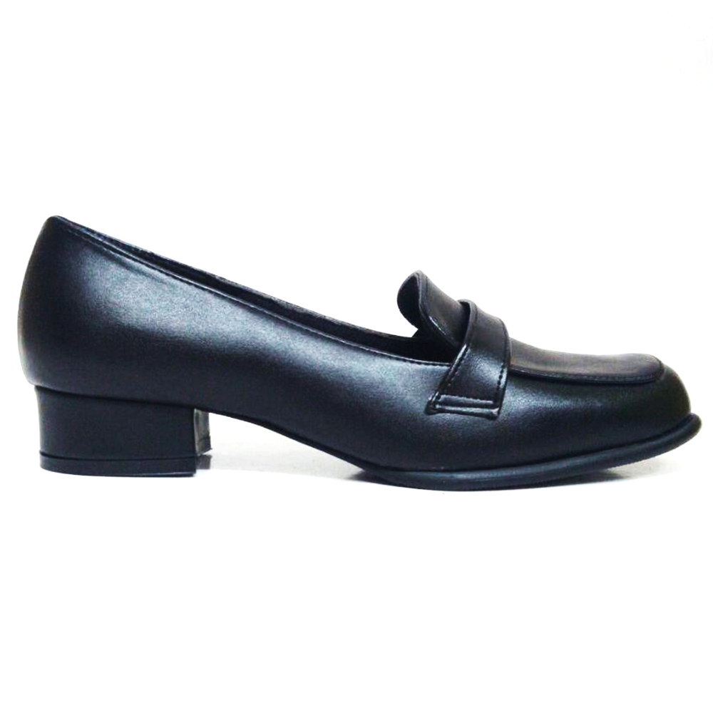 ABARO - Black PVC Leather Formal Shoes Ladies FM-6781
