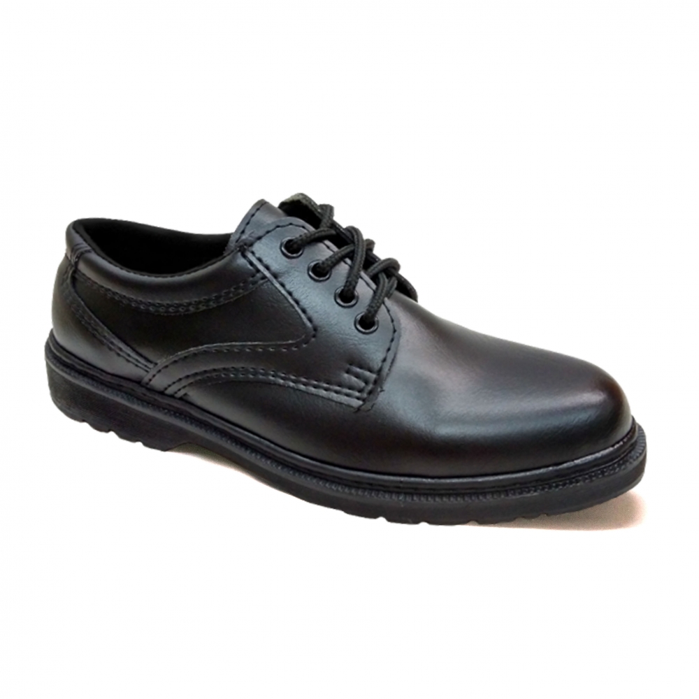 Black PVC Leather Uniform Cadet Formal Shoes Men FML711B1