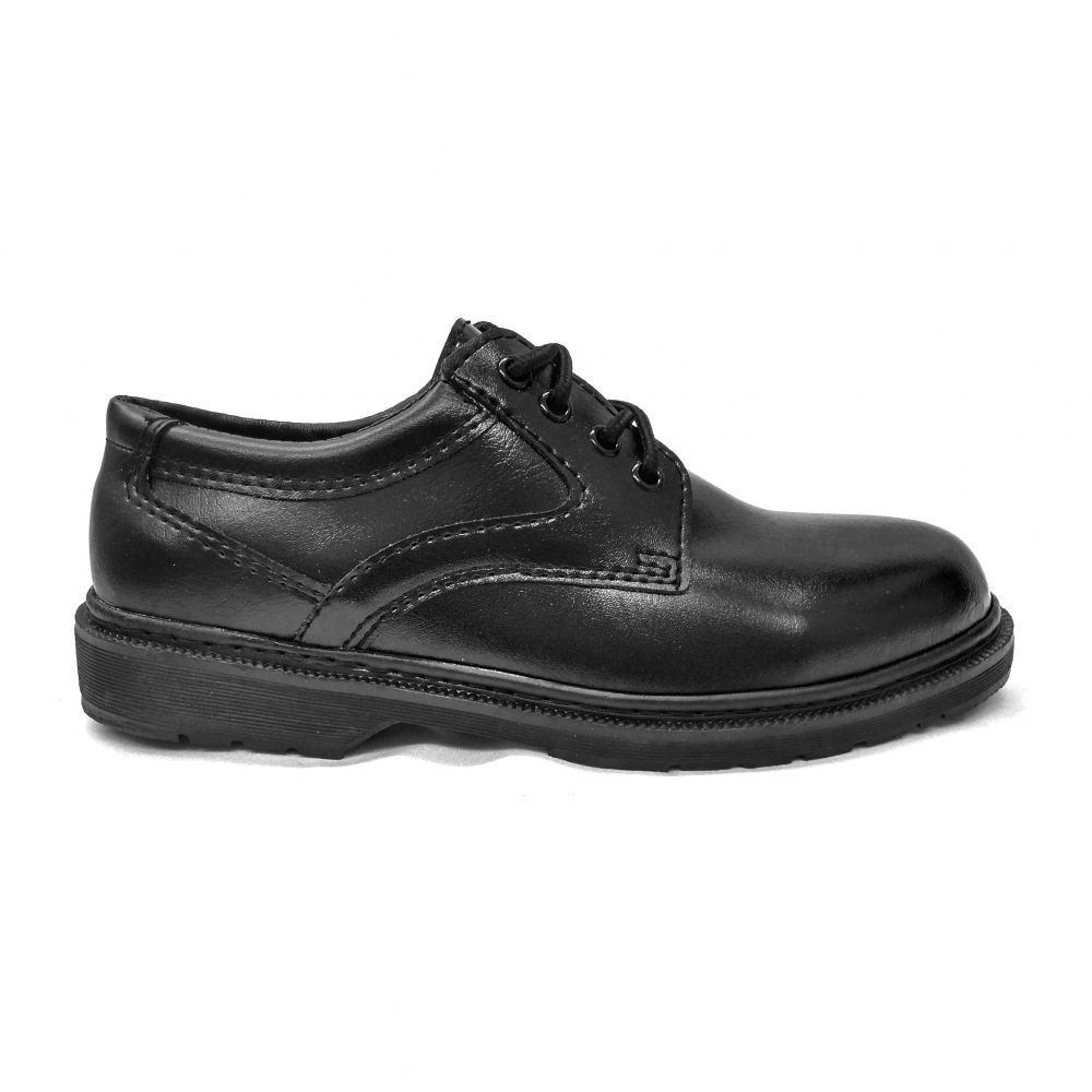 Black PVC Leather Uniform Cadet Formal Shoes Men FML711B1