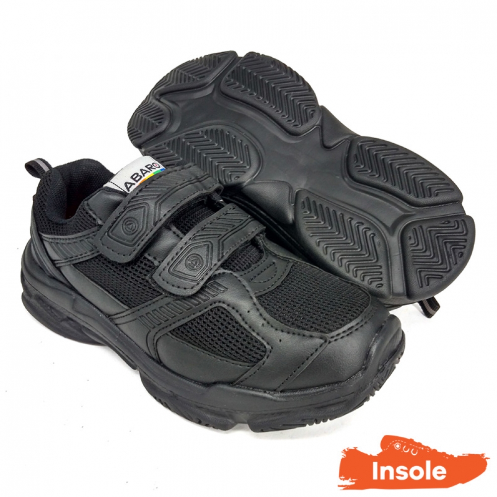 Black School Shoes ABARO 2802 Mesh + Ultra Light EVA Primary/Secondary ...