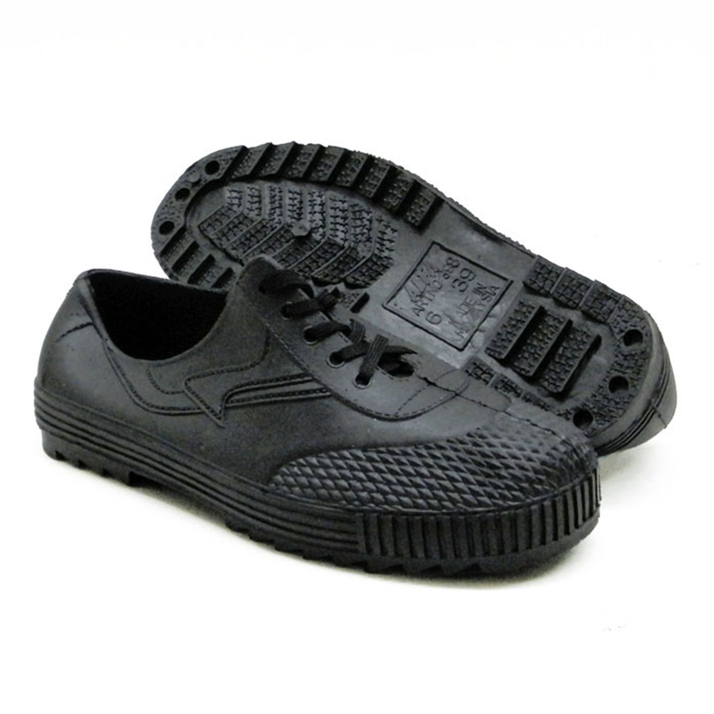 Black Waterproof PVC Shoes 398 (BK)